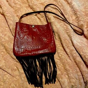Red gator western crossbody